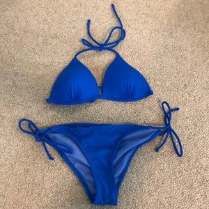 Blue bikini size small (never worn)